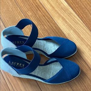 Lauren Ralph Lauren Women's Blue Wedge Shoes